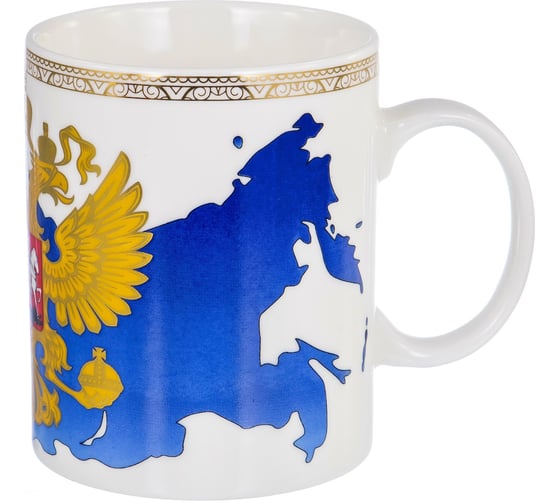 Кружка Balsford NEW BONE CHINA 350 мл национальная символика с золотом, подарочная упаковка 138-09001