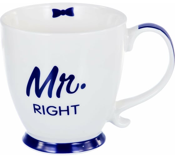 Кружка Balsford NEW BONE CHINA САМОМУ 370 мл, микс 4 декора, подарочная упаковка 137-09005