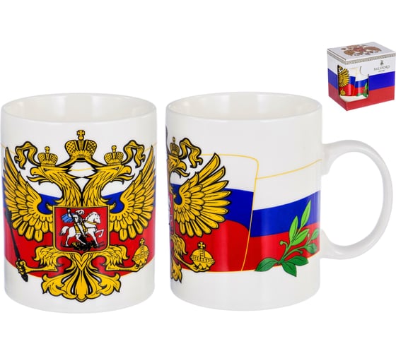 Кружка Balsford NEW BONE CHINA 350 мл, национальная символика, подарочная упаковка 138-09006