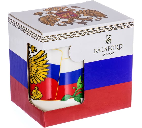 Кружка Balsford NEW BONE CHINA 350 мл, национальная символика, подарочная упаковка 138-09006