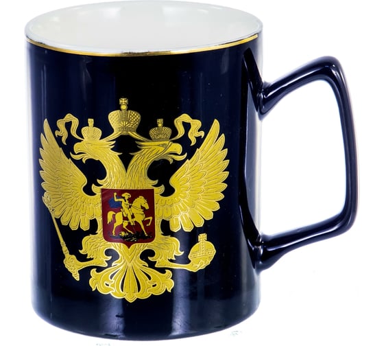 Кружка Balsford NEW BONE CHINA 350 мл, национальная символика с золотом, подарочная упаковка 138-09009