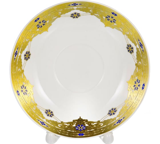 Чайный набор Balsford NEW BONE CHINA (4) 2 чашки 240 мл + 2 блюдца, цветной дизайн с золотом, подарочная упаковка 123-16008