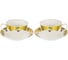 Чайный набор Balsford NEW BONE CHINA (4) 2 чашки 240 мл + 2 блюдца, цветной дизайн с золотом, подарочная упаковка 123-16008 1