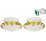 Чайный набор Balsford NEW BONE CHINA (4) 2 чашки 240 мл + 2 блюдца, цветной дизайн с золотом, подарочная упаковка 123-16008 2