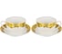Чайный набор Balsford NEW BONE CHINA (4) 2 чашки 240 мл + 2 блюдца, цветной дизайн с золотом, подарочная упаковка 123-16009 1