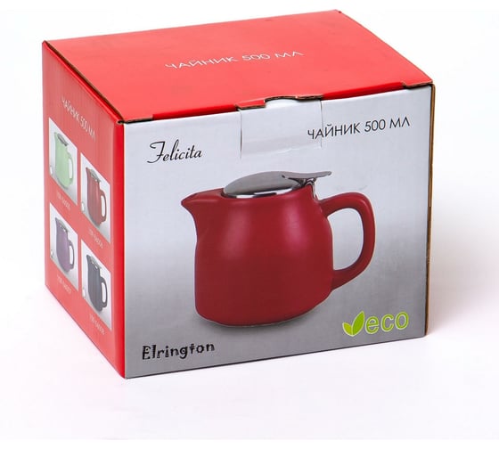 Чайник Elrington МАТОВЫЙ 500 мл, с фильтром, цветная упаковка 109-06006