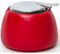 Сахарница Elrington МАТОВЫЙ 300 мл, с крышкой из нержавеющей стали, красный, цветная упаковка 109-06068