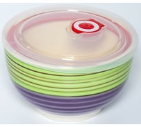 Салатник Elrington 750 мл, 140 мм, 6 шт в упаковке, с крышкой, упаковка - гофрокороб 139-27043