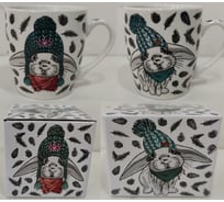 Кружка Olaff NEW BONE CHINA 270 мл, микс 2 декора, индивидуальная подарочная упаковка 221-08042
