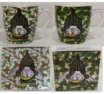 Кружка Olaff NEW BONE CHINA 270 мл, микс 2 декора, индивидуальная подарочная упаковка 221-08050