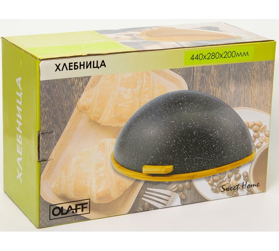 Хлебница Olaff 44x28x20 см, бамбук/полистирол, цветная упаковка 184-18001