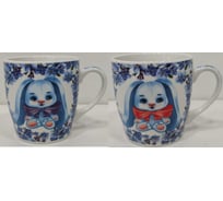 Кружка Olaff NEW BONE CHINA 270 мл, 6 шт в упаковке, микс 2 декора, упаковка - гофрокороб 221-08016