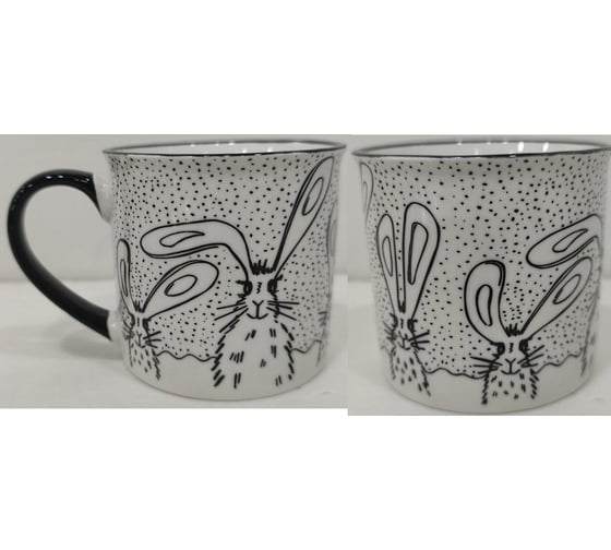 Кружка Olaff NEW BONE CHINA 300 мл, 6 шт в упаковке, микс 2 декора, упаковка - гофрокороб 221-08014 1