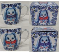 Кружка Olaff NEW BONE CHINA 270 мл, микс 2 декора, индивидуальная подарочная упаковка 221-08017