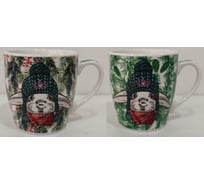 Кружка Olaff NEW BONE CHINA 270 мл, 6 шт в упаковке, микс 2 декора, упаковка - гофрокороб 221-08034