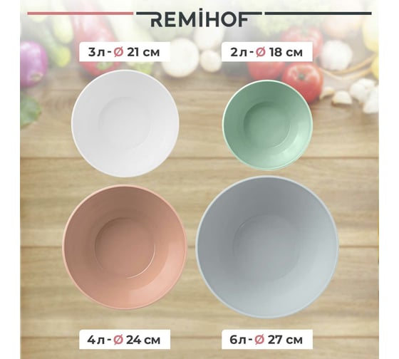 Набор емкостей с крышками Remihof SCHALE ЦБ-00000384