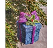 Елочное украшение ручной работы Магия праздника Подарок 11 см NY17