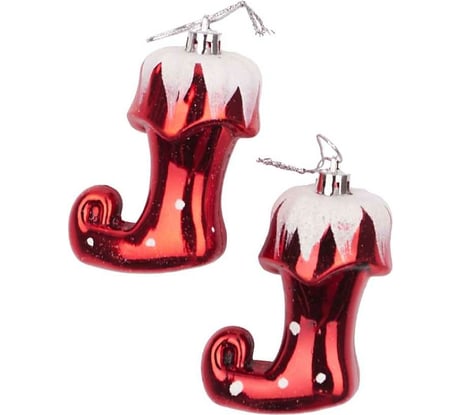 Елочное украшение Магия праздника НОСОК РОЖДЕСТВЕНСКИЙ 8 см, 2 шт. NY156