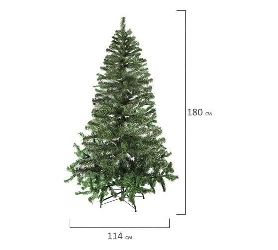 Новогодняя искусственная ель Золотая сказка Classic Green 180 см, ПВХ, зеленая 591305