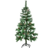 Новогодняя искусственная ель Золотая сказка Velvet Pinewood 150 см, с инеем и шишками, ПВХ 591703