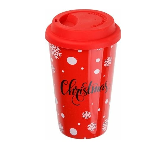 Керамическая кружка PERFECTO LINEA Christmas-2 с крышкой 400 мл 30-540120