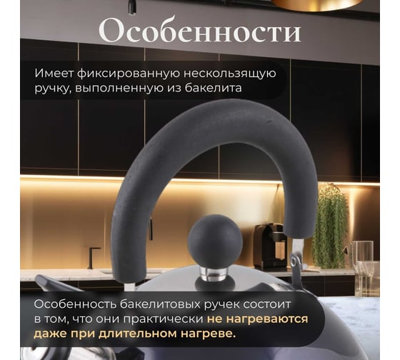 Чайник PERFECTO LINEA Holiday со свистком 2.5 л 52-121516