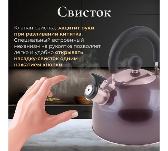 Чайник PERFECTO LINEA Holiday со свистком 2.5 л 52-121516