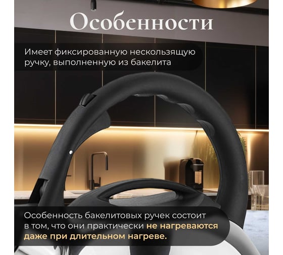 Чайник PERFECTO LINEA Holiday со свистком 2.5 л 52-025018