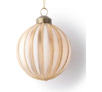 Шар Karlsbach золотой в полоску, 8 см 3 шт. 13129