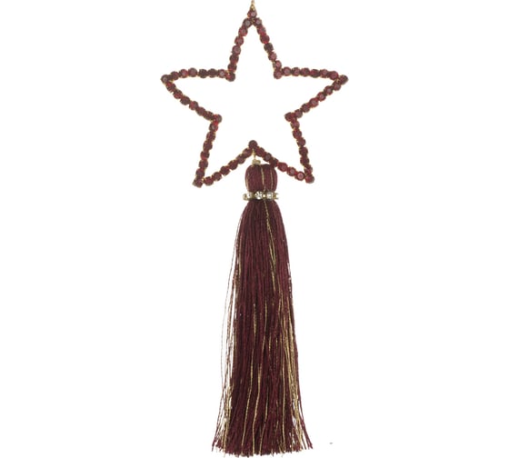 Подвеска-звезда Karlsbach с красной бахромой 18 см 5 шт. 03962 1