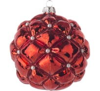 Шар Karlsbach красный с жемчужинами 10 см 6 шт. 04360