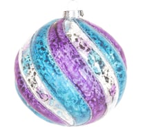 Стеклянный шар Karlsbach розово-сине-серебряный 10 см 6 шт. 06934