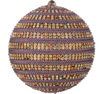 Шар Karlsbach серый с разноцветными камнями 10 см 6 шт. 07534