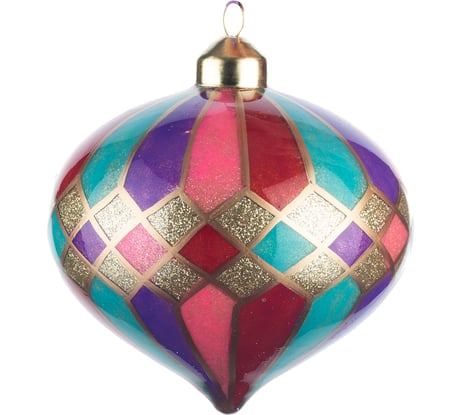 Стеклянная луковица Karlsbach разноцветная 10 см 6 шт. 09688