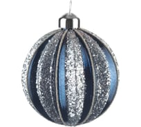 Стеклянный шар Karlsbach серебристо-синий 8 см 6шт. 09793