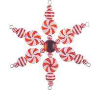 Снежинка Karlsbach из красно-белых конфет 11,5x1,5x13,2 10412