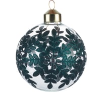 Прозрачный шар Karlsbach с синей снежинкой,8 см  6 шт. 10293