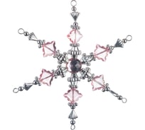 Снежинка Karlsbach из красно-золотых бусин, 15,5x2х17 10425