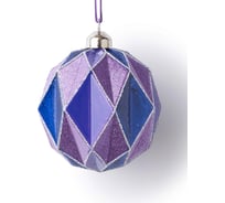 Многогранный шар Karlsbach фиолетово-синий 10 см 3 шт. 12935