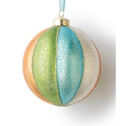 Шар Karlsbach серебристо-оранжево-зелено-голубой 10 см 3 шт. 13017