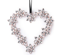 Сердце Karlsbach из бусин серебристого цвета 18 см 3 шт. 13385