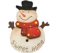 Деревянная игрушка Волшебная страна Снеговик В1 на подвесе, в ассортименте 006296