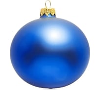 Стеклянный шар Волшебная страна 100 мм, синий, матовый 103547