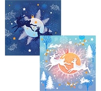 Подставка под горячее МУЛЬТИДОМ Волшебный олень размер 14x14 см, 2 дизайна МТ2-139