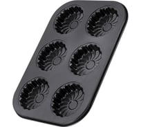 Форма для кексов Regent inox Linea EASY 6 ячеек 26.5x17.5x3 см 93-CS-EA-4-15