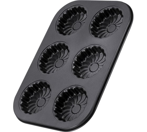 Форма для кексов Regent inox Linea EASY 6 ячеек 26.5x17.5x3 см 93-CS-EA-4-15