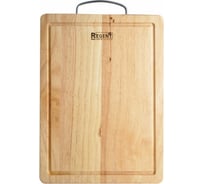 Прямоугольная разделочная доска Regent Inox Bosco с металлической ручкой 32x24x1.5 см 93-BO-2-09