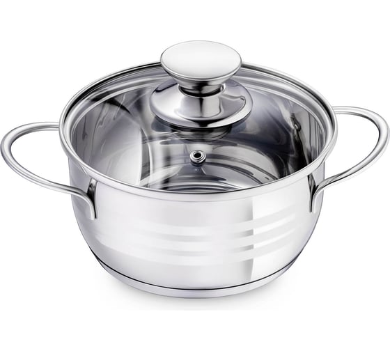 Кастрюля Regent inox 14см/1л с крышкой BIMBO vitro (индукция) 93-BIMv-03