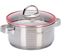 Кастрюля Regent Inox STORIA vitro 5.4 л стеклянная крышка 24x12 см 93-STv-05
