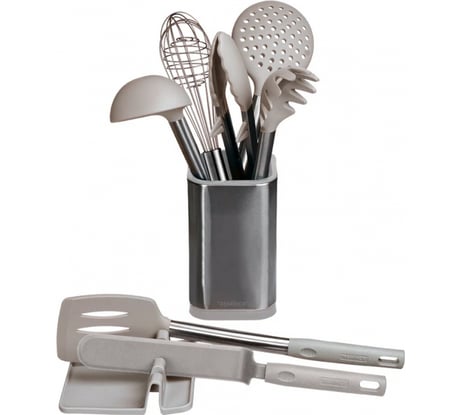 Кухонный набор Remihof Korn 9 предметов, серый, капучинатор в подарок ЦБ-00000118